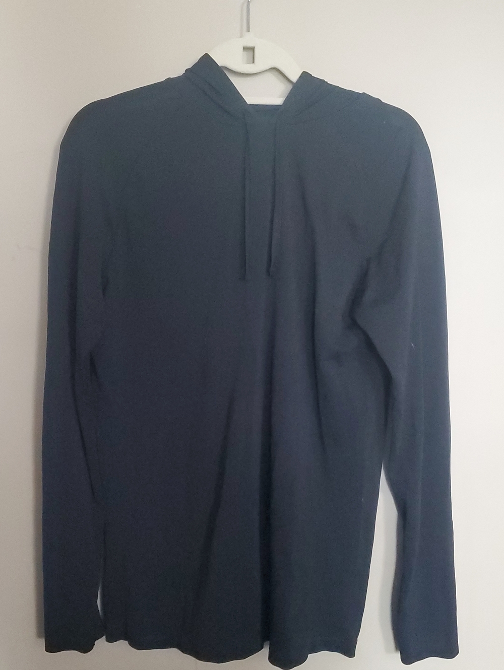 Myowng Black Long-Sleeve Hooded Shirt Size Xl